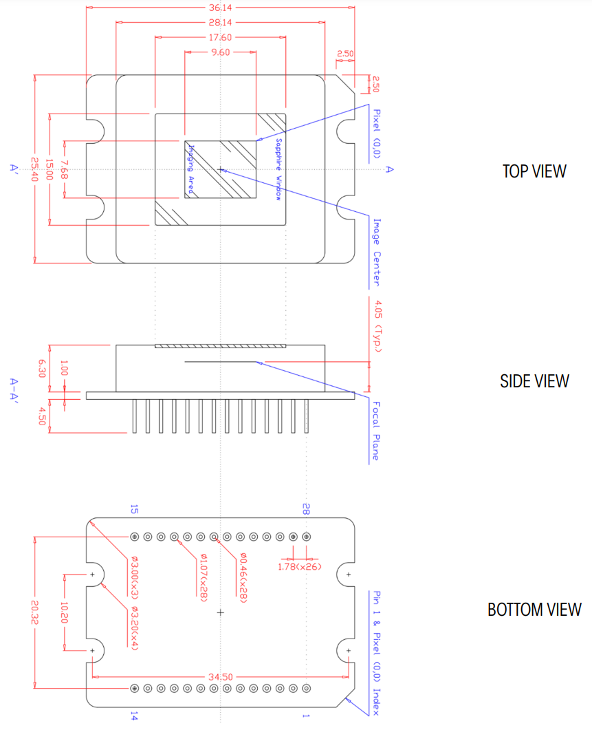 optics -cooled InGaAs Area Image Sensor 640X512