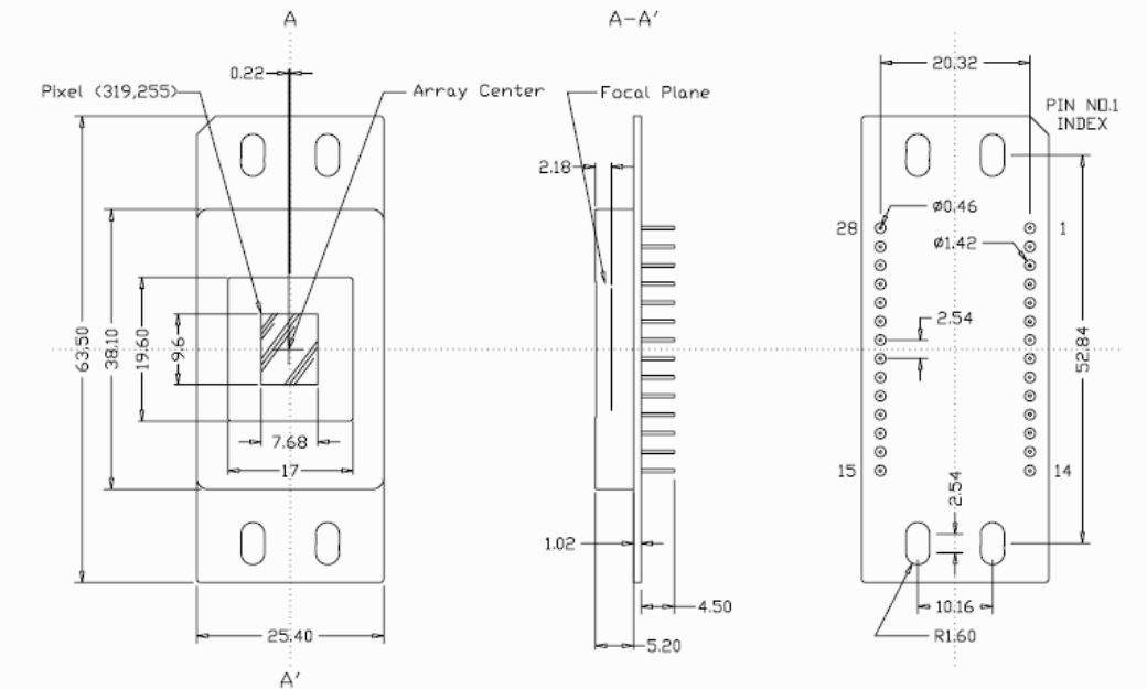 optics -cooled InGaAs Area Image Sensor 320X256